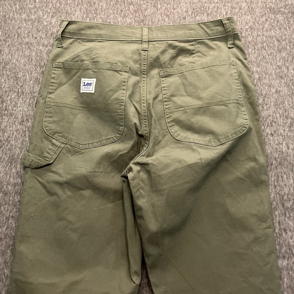 Lee Pants - VTG Lee Womens Straight Leg Workwear Cargo Pants Army Green Carpenter Size 6 Y2K